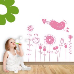 Vinilo Decorativo Pajarito Corazón de Decora Tu Pared