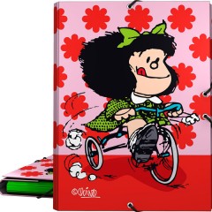 Carpeta 3 Solapas Mafalda Flores de Grafoplas