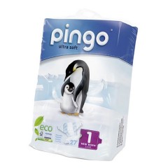 2 Bolsas de Pañales Ecológicos Pingo Talla 1 Recién Nacido 54 Uds.
