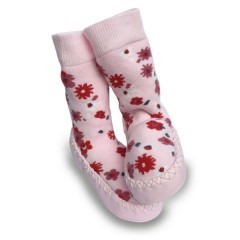 Calcetines Antideslizantes Moccons Flores Rosa de Sock Ons