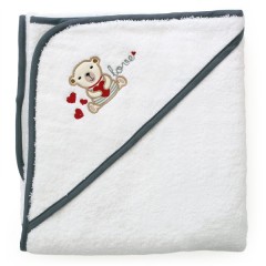 Toalla Capa de Baño para El Bebé Osito de Petit Chat