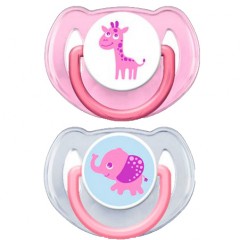 Chupete Classic Jirafa y Elefante Rosa de Philips Avent