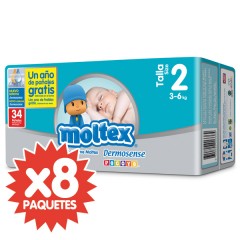 272 Pañales T2 Premium Recién Nacido 3-6 Kg de Moltex