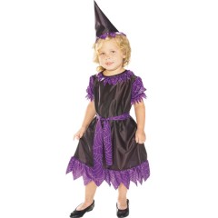 Disfraz Halloween Niña Negro y Morado (talla 1-2 Años)
