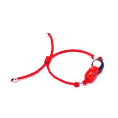 Pulsera Chinita, Perla y Bolas de Plata Roja (col. Altea) de Mara García
